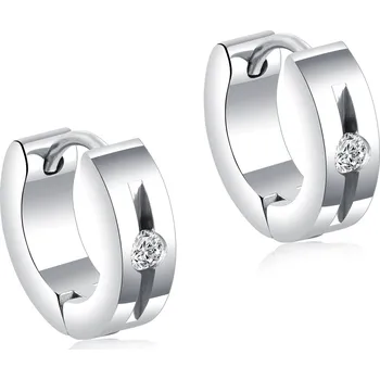 Šperk Troli Elegantní ocelové náušnice kruhy VSE010S-PET + 2 měsíce na vrácení zboží