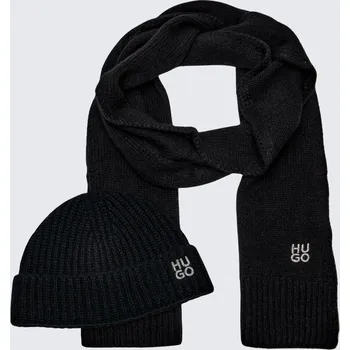 Šála Dámský set čepice a šála HUGO Sarmi_Set 50522783 černý Velikost: OS