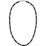 Manoki Luxusní pánský náhrdelník s černým onyxem Antonio X-WA847SB/55 Černá 55 cm