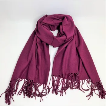 Šála Classic Scarf Granátově červená kašmírová šála, štola, pašmína i jako pléd z kašmíru, dámská / pánská