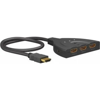 goobay Přepínač HDMI 3 na 1 (4K @ 60 Hz), přepínač HDMI