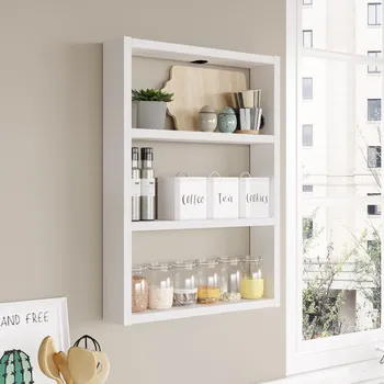 police Skye Decor, Pr1-W, nástěnné police, bílá, melaminová dřevotříska, 43,2 x 60 x 9 cm | 956LCS2721