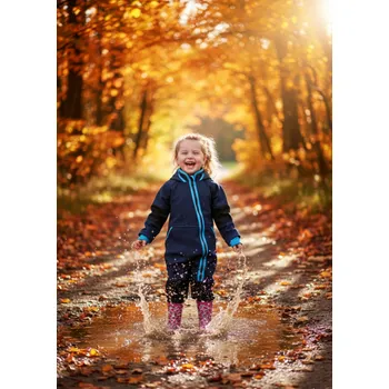 Kojenecká kombinéza Kocour Mourek KOMBINÉZA SOFTSHELLOVÁ TM.MODRÁ s fleecem Velikost 80