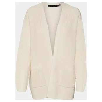 Dámský svetr Vero Moda Curve Kardigan Fabulous 10307311 Béžová Regular Fit 46_48
