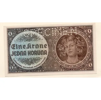 Protektorát Čechy a Morava 1 Koruna bez data (1940) S. D 042 Specimen