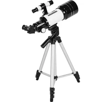 Dalekohled Genetic 4089 Hvězdářský dalekohled 70/300mm zoom 15x-150x + příslušenství, bílý