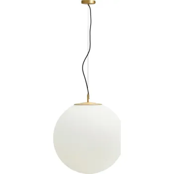 Kave Home Bílé skleněné závěsné světlo Brisia 50 cm