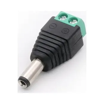Elektrický konektor LaskaKit_cz Adaptér DC konektor 5.5/2.1mm na svorkovnici, male