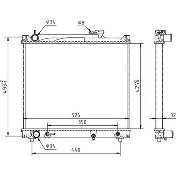 Chladič motoru Chladič, chlazení motoru HART 611 838