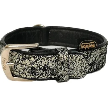 Obojek pro psa Nobby Exclusive kožený obojek zlatá S 37cm