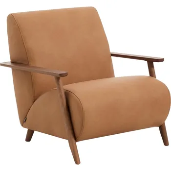 Křeslo Kave Home Hnědé kožené křeslo Meghan