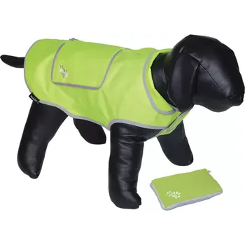 Obleček pro psa Nobby reflexní nepromokavá vesta BANAT pro psa 32cm zelená neon