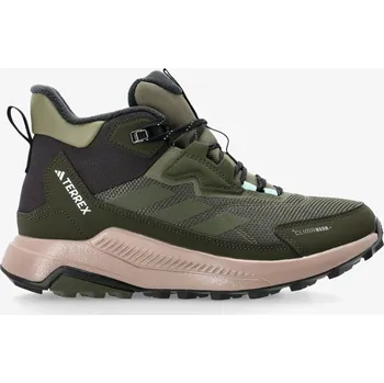 Dámská treková obuv Turistické boty dámské adidas TERREX Anylander Climawarm + - oliv stra/nig car/semi fl aqua