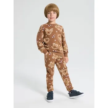 Dětská móda Sinsay - Kalhoty joggers - tmavě hnědá - 204GS-89X - 204GS-89X-104