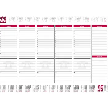 Kalendář BOBO Plánovací podložka A3 30 listů 2026