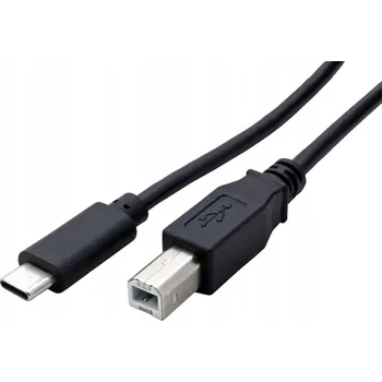 Datový kabel Kabel USB 2.0 Typ C - Typ B M/M černý 3m