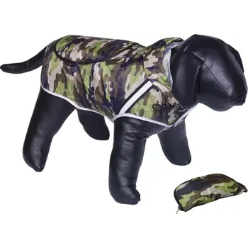 Obleček pro psa Nobby Rainy maskáčová reflexní pláštěnka pro psa 44cm