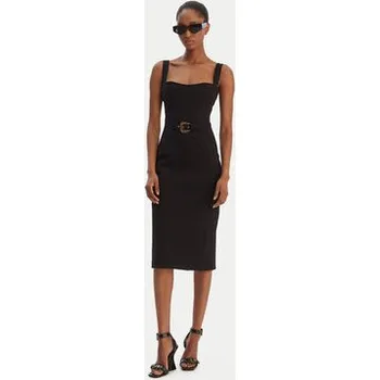 Dámská móda Versace Jeans Couture Koktejlové šaty 80HAO940 J0092 Černá Slim Fit 44