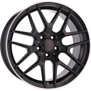 Alu kolo Alu kola Racing Line A1257, 18x8 5x112 ET40, černá matná + leštěný límec
