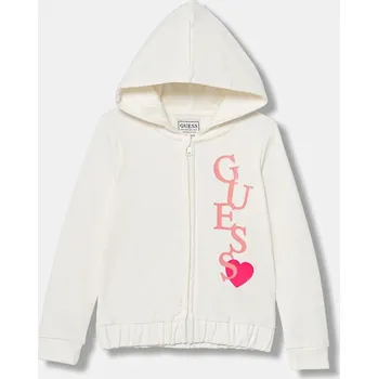 Chlapecká mikina Dětská bavlněná mikina Guess K6RQ01.KA6R4.PPY2 béžová 01X, vel. 96-104