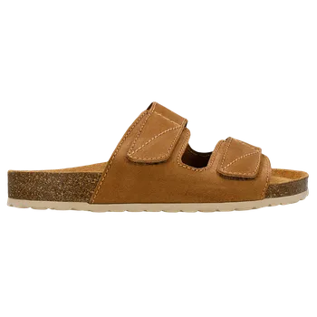 Pánské žabky Světle Hnědé Pánské Žabky Na Korkové Podešvi Se Suchými Zipy Wojas 3202463 42