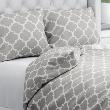 Povlečení Bavlněné ložní povlečení Sandra SA-188 Šedé Maroko Jednolůžko 140x200 a 70x90 cm