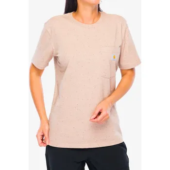 Dámské tričko Bavlněné tričko dámské Carhartt Workwear Pocket S/S T-Shirt - light taupe nep