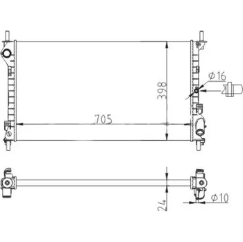 Chladič motoru Chladič, chlazení motoru HART 611 942