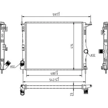 Chladič motoru Chladič, chlazení motoru HART 611 930
