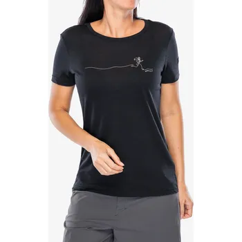 Merino triko dámské Super.natural Running Tee - jet black/feather grey