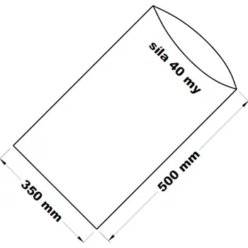 Potravinová fólie PE sáček průhledný - 350 x 500 mm / 0,04