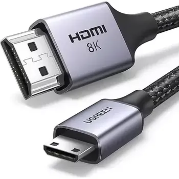 Video kabel Ugreen HD163 15515 Mini HDMI (samec) - HDMI (samec) kabel 2m černá (15515)
