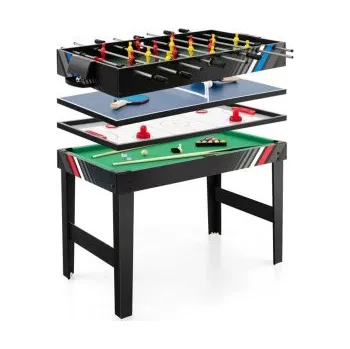 Psací stůl Stůl 4 v 1 pro více her UY10054, černý - B COSTWAY