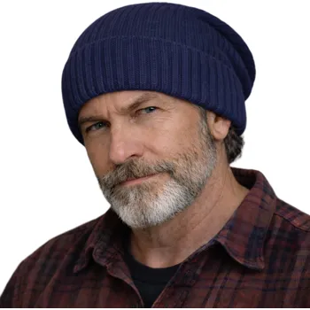 Čepice Fiebig - Headwear since 1903 Kašmírová tmavě modrá unisex čepice Fiebig Velikost: Unisize (S-XL)