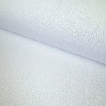 Popelín s Lycrou - Bílá