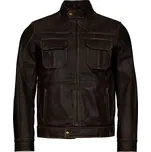 Pánská Kožená Bunda Gary Johnson Brixton Hnědá Velikost: XL