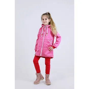 Chlapecká bunda Kocour Mourek Kabát - parka softshellová RŮŽOVÝ MELÍR Velikost 146