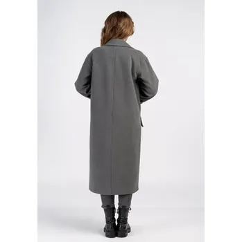 Dámské oblečení Salme Vlněný kabát Camilla Šedá Regular Fit 34