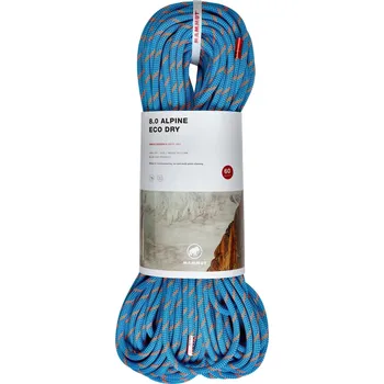 Lano Dvojité lano Mammut 8.0 Alpine Eco Dry Rope 60 m - ocean/vibrant orange