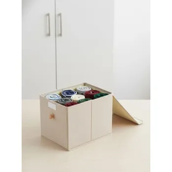 Úložný box Sinsay - Úložný box s víkem a úchytkou - béžová - 987HB-08X - 987HB-08X-ONE