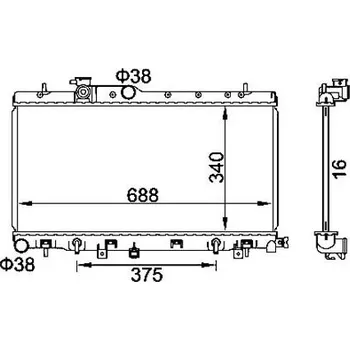 Chladič motoru Chladič, chlazení motoru HART 611 910