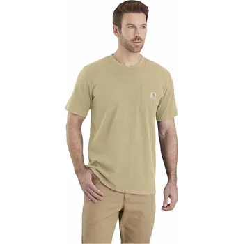 Pánské tričko CARHARTT K87 POCKET S/S T-SHIRT BEACH HEATHER Velikost: XL