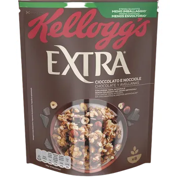 Kellogg's cereálie extra čokoláda s lískovými ořechy 375g