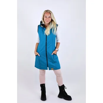 Dámská parka Kocour Mourek DÁMSKÁ SOFTSHELLOVÁ VESTA S BERÁNKEM petrolejová Velikost 44 (vel.L-XL)
