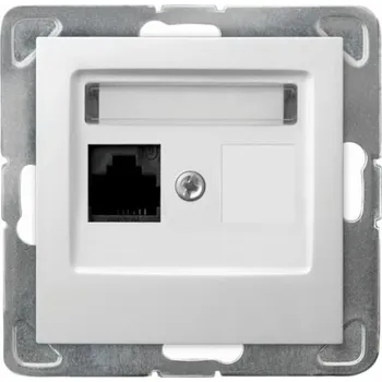 Elektrická zásuvka Počítačová zásuvka s jedním Ospel Impression bílá