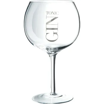 Sklenice Sklenička se stříbrným nápisem Gin Tonic - Ø12*22cm/880ml