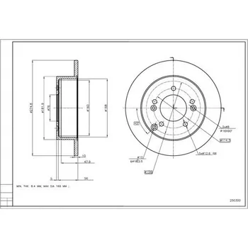 Brzdový kotouč Brzdový kotouč HART 250 300