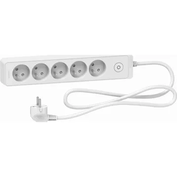 Elektrická zásuvka Schneider Electric Power Strip z přetížení 5,5 m bílá hnízda (ST9351W)