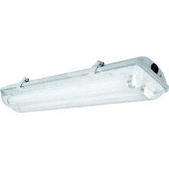 Průmyslové svítidlo GTV Hermetické svítidlo HELIOS-LED 218 BIS 2x18W T8 G13 AC 220-240V 50/60Hz IP65 ABS/PS jednostranný zdroj. šedá (LD-HEL218B-30)