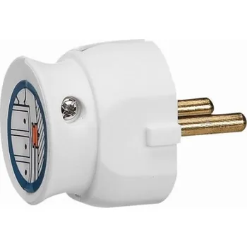 Elektrická zásuvka Legrand 2P 16 A plochá bílá zástrčka